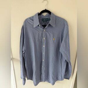 Ralph Lauren Navy and White Gingham Shirt